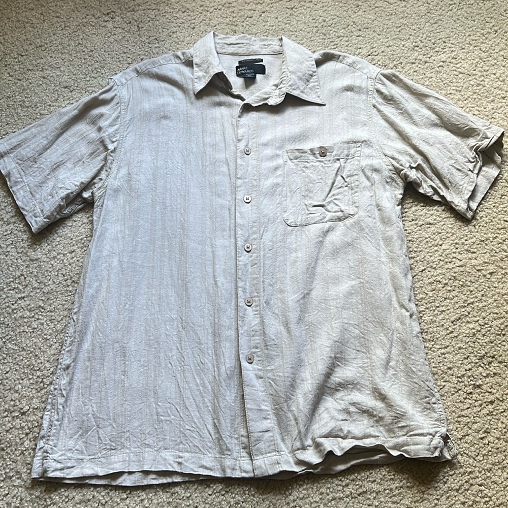 Marc Edwards Men’s Button-Down Linen/Rayon Shirt